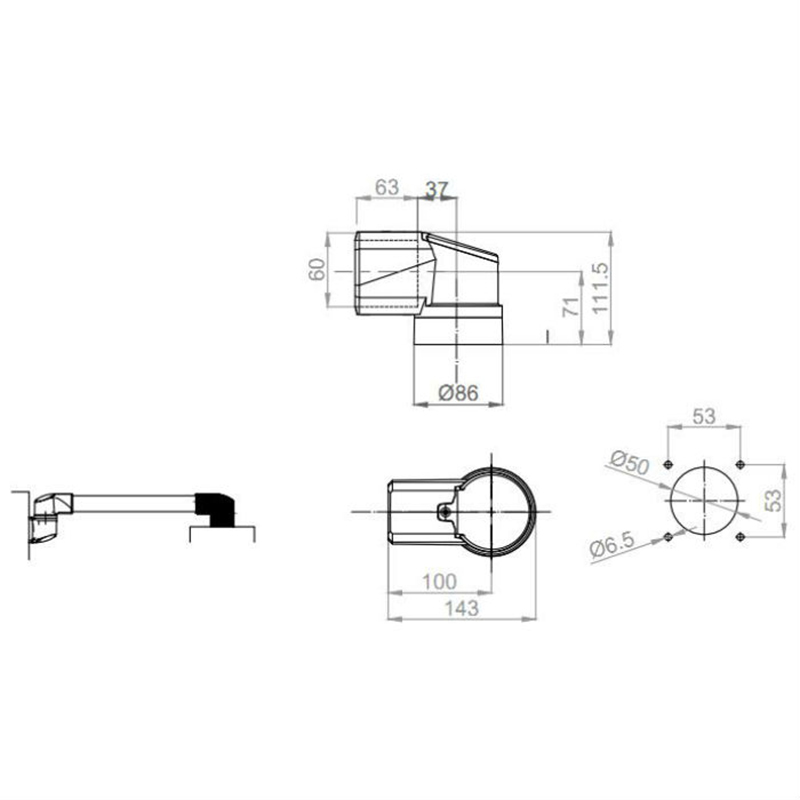 90° Box Connector