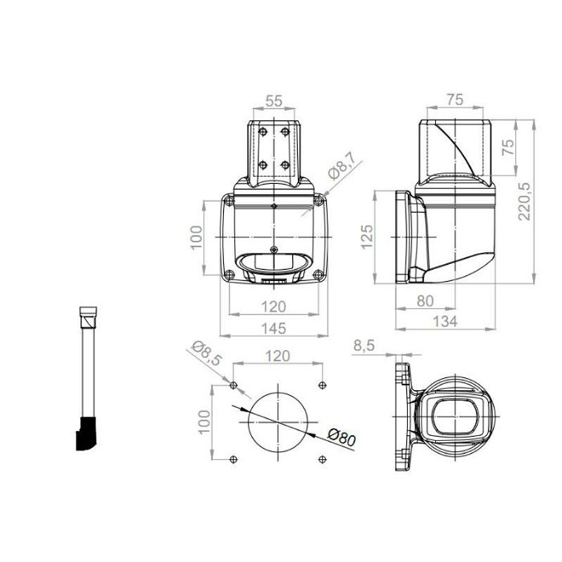 Vertical Wall Mount