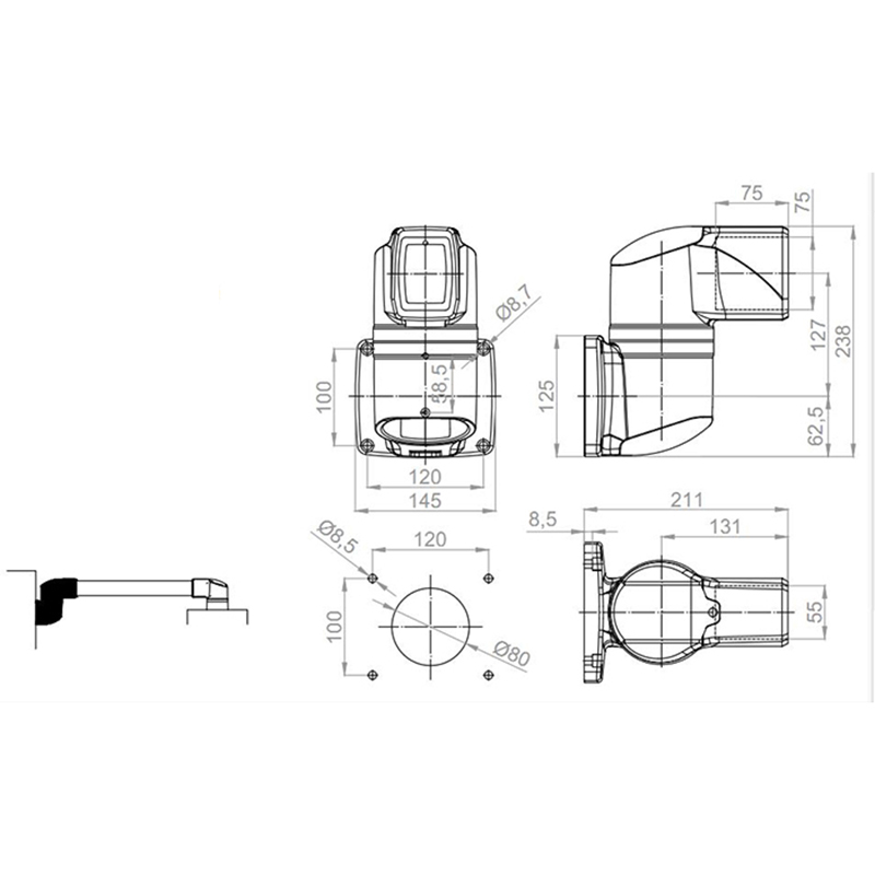 Horizontal Wall Mount